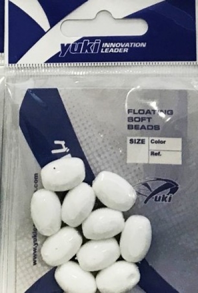Yuki Floating Soft Beads white Gr. L